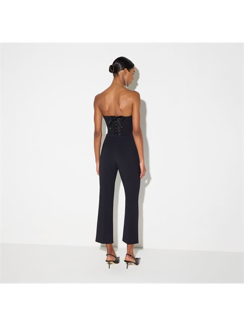 Pantaloni in doppio crêpe stretch con dettaglio gioiello ELISABETTA FRANCHI | PA19866E2/110
